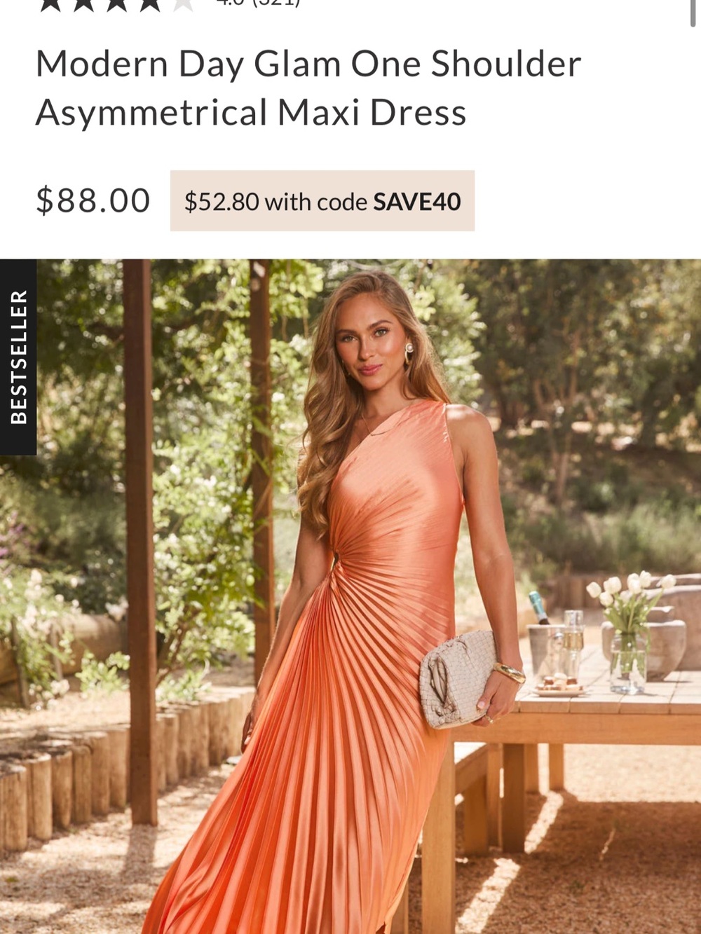 VICI Collection Modern Day Glam One Shoulder Asymmetrical Maxi Dress